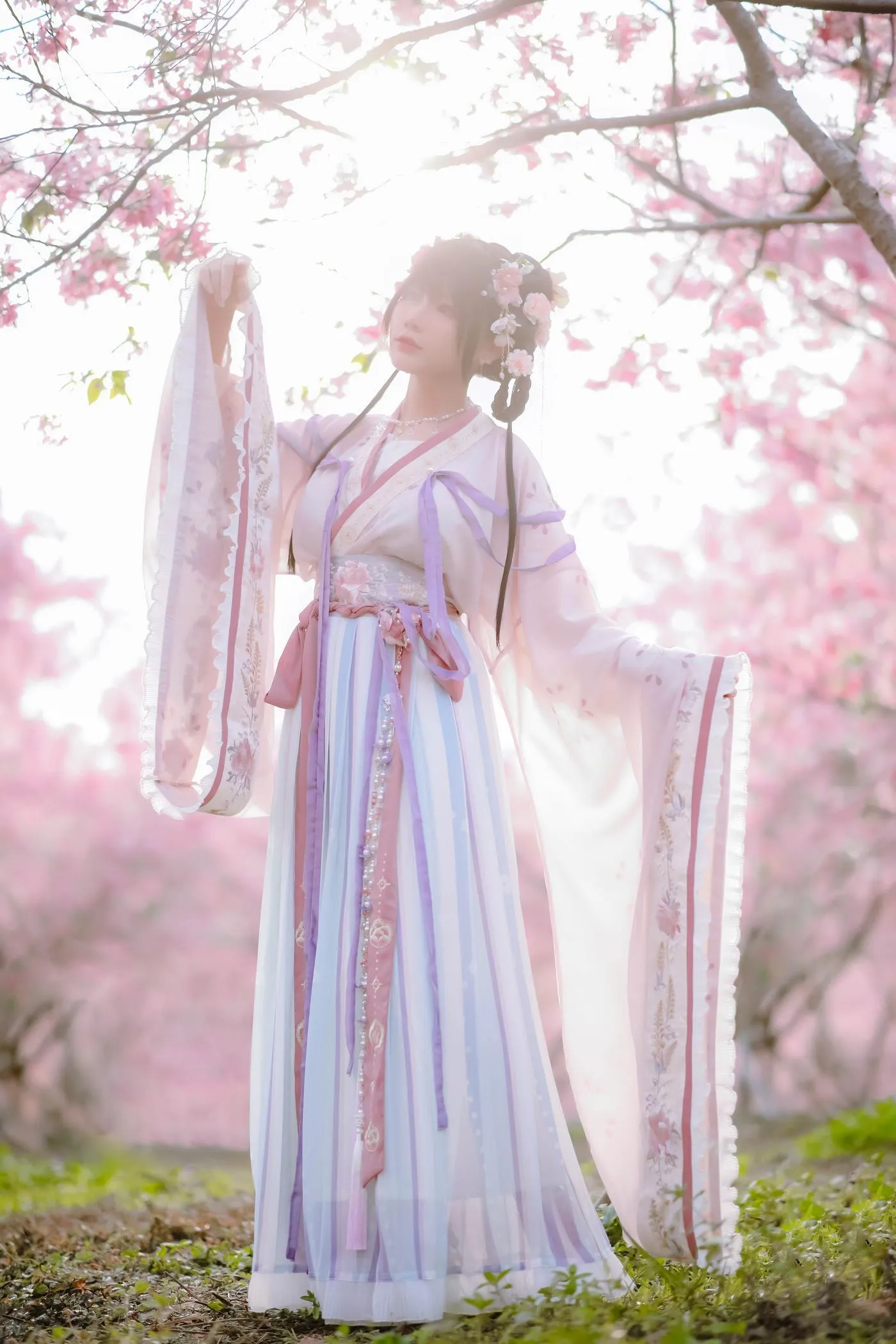 Nyako喵子 – NO.35 樱花汉服 花神祈愿 [52P]插图6